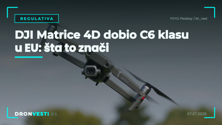 DJI Matrice 4D dobio C6 klasu u EU: šta to znači