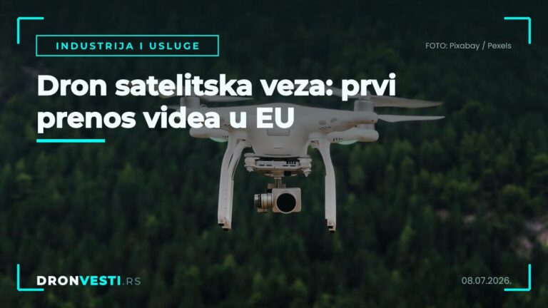 Dron satelitska veza — prenos videa preko LEO satelita iznad planina