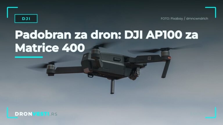 Padobran za dron DJI AP100 aktiviran na letelici Matrice 400