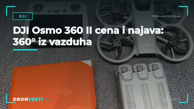 DJI Osmo 360 II cena i 360 kamera na dronu za snimke iz vazduha