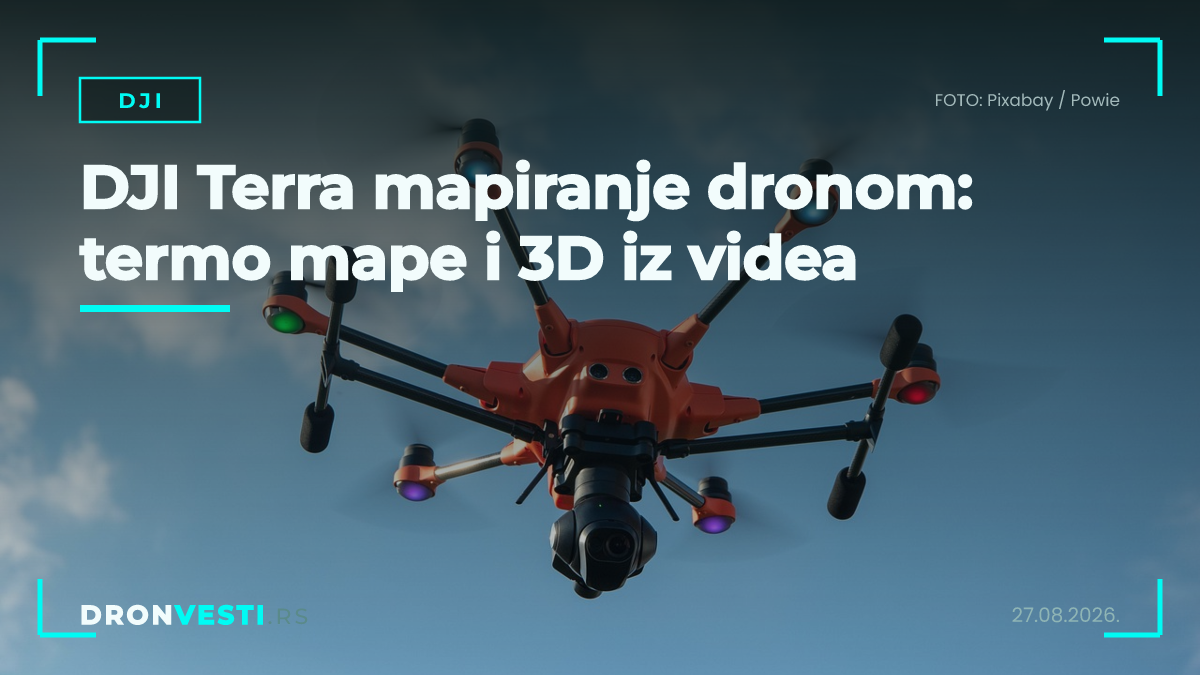 DJI Terra mapiranje dronom: termo mape i 3D iz videa