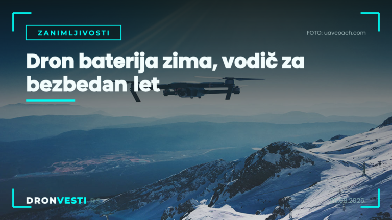 Dron baterija zima, pilot zagreva LiPo bateriju na hladnoći pre leta