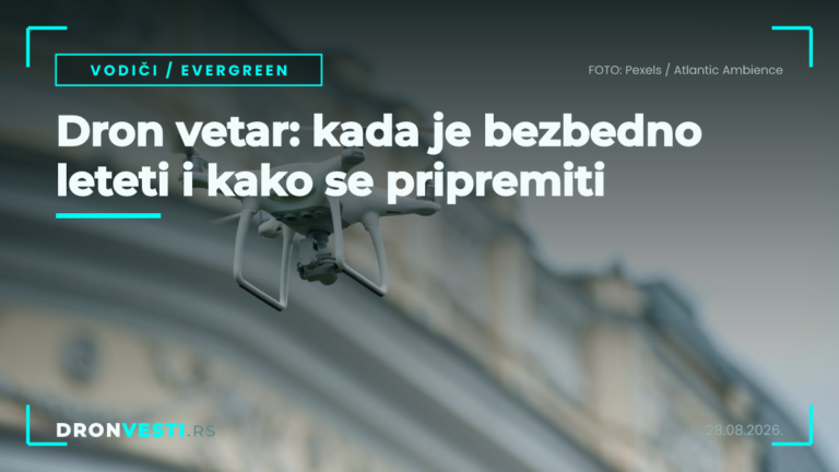 Dron se bori protiv jakog dron vetra, scene koje ilustruju uticaj vetra na let