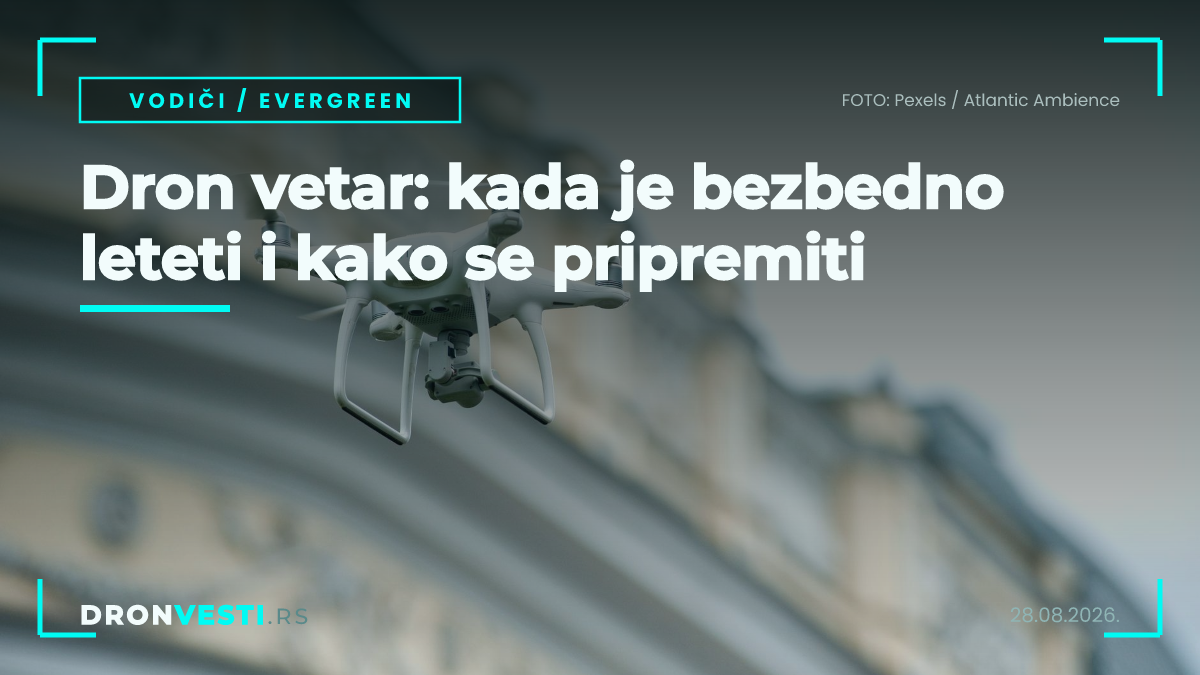 Dron se bori protiv jakog dron vetra, scene koje ilustruju uticaj vetra na let
