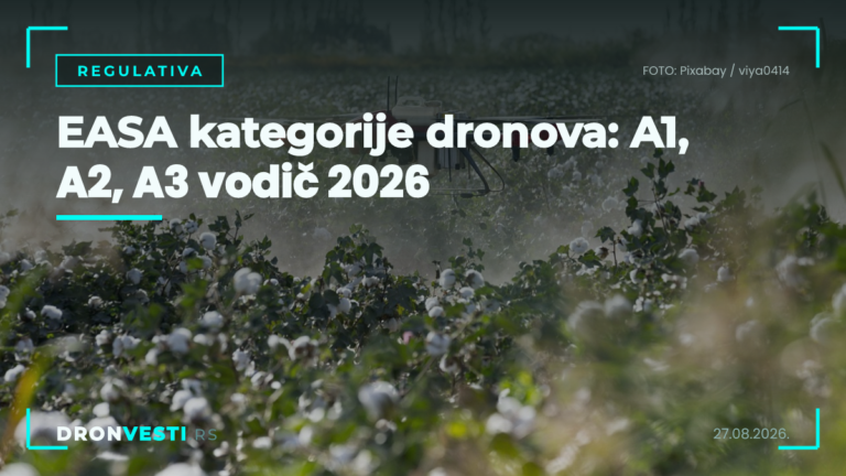 EASA kategorije dronova: A1, A2, A3 vodič 2026