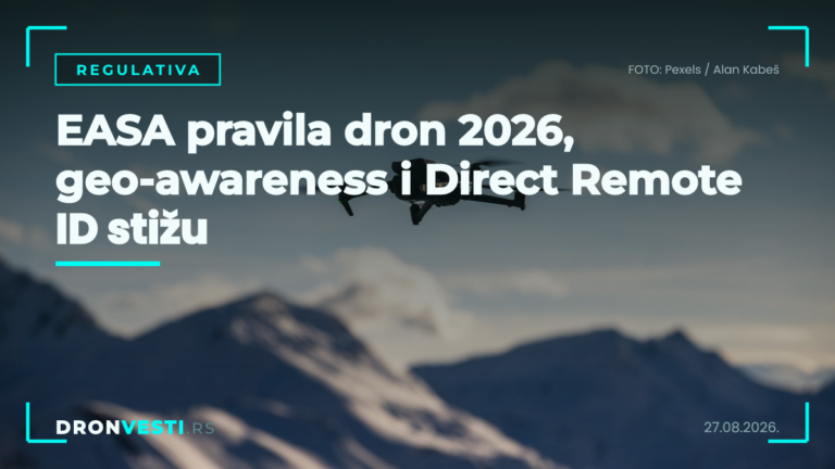 EASA pravila dron 2026, geo-awareness i Direct Remote ID stižu