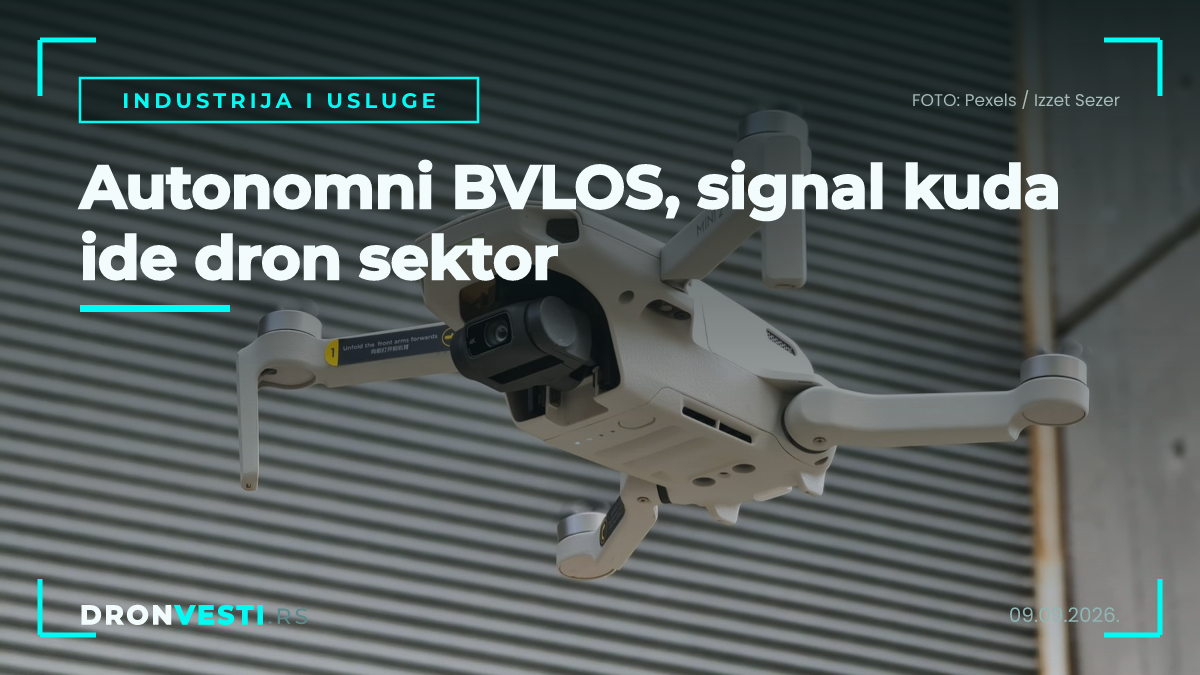autonomni BVLOS profesionalni dron u dugolinijskoj misiji