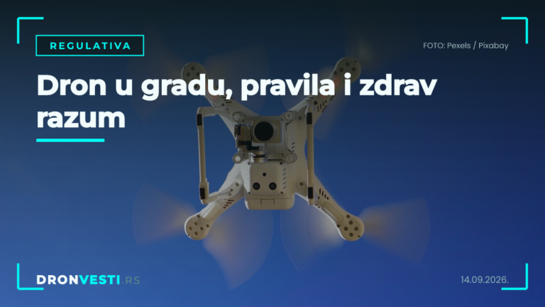 dron u gradu i odgovoran let u naselju