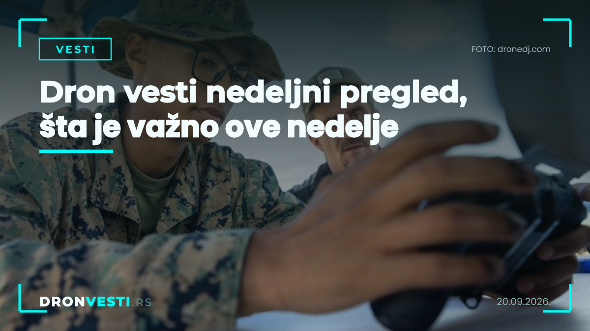 dron vesti nedeljni pregled, operater drona na terenu