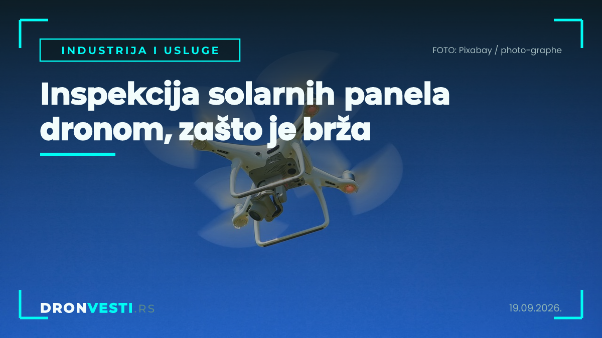Inspekcija solarnih panela dronom, termalni pregled vrućih tačaka