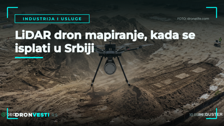 LiDAR dron mapiranje iznad dalekovoda i kamenoloma u Srbiji