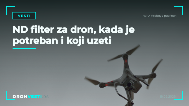 ND filter za dron na kameri tokom leta po sunčanom danu