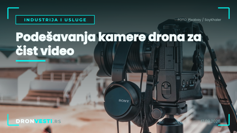 podešavanja kamere drona na kontroleru tokom snimanja videa