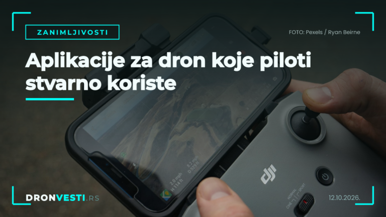 aplikacije za dron na telefonu pilota u Srbiji pre poletanja