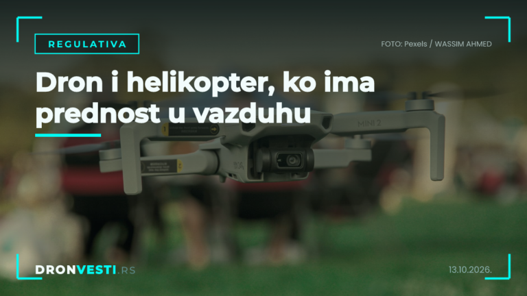 dron i helikopter u istoj zoni leta iznad grada