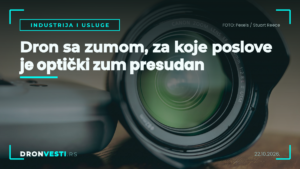 dron sa zumom tokom inspekcije objekta sa bezbedne udaljenosti