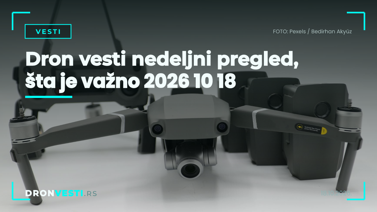 dron vesti nedeljni pregled, pilot i DJI oprema na terenu