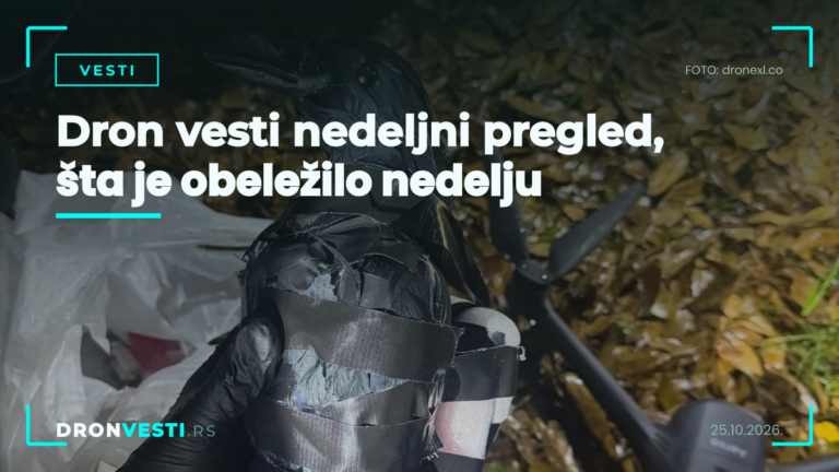 dron vesti nedeljni pregled, ilustracija drona iznad zaštićenog objekta