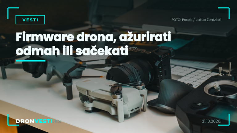 Firmware drona i provera upravljača i baterija pre snimanja