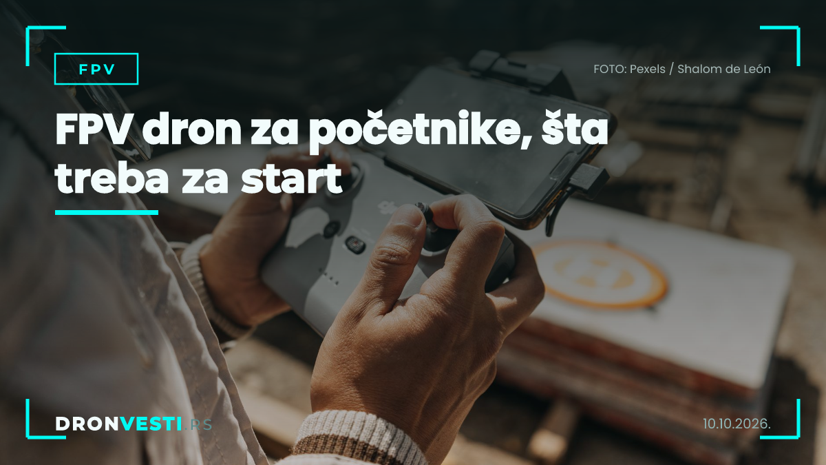 FPV dron za početnike na prvom vežbanju na livadi