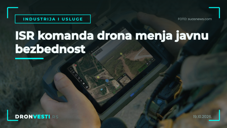 ISR komanda drona na centralnoj konzoli za profesionalnu flotu