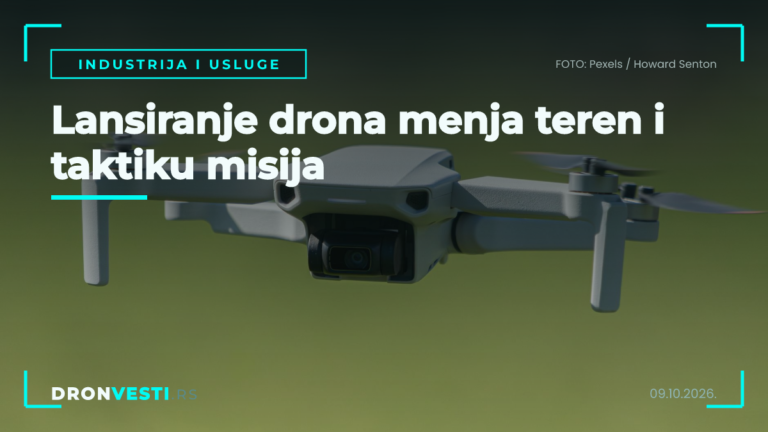 Lansiranje drona sa mobilne platforme na terenu