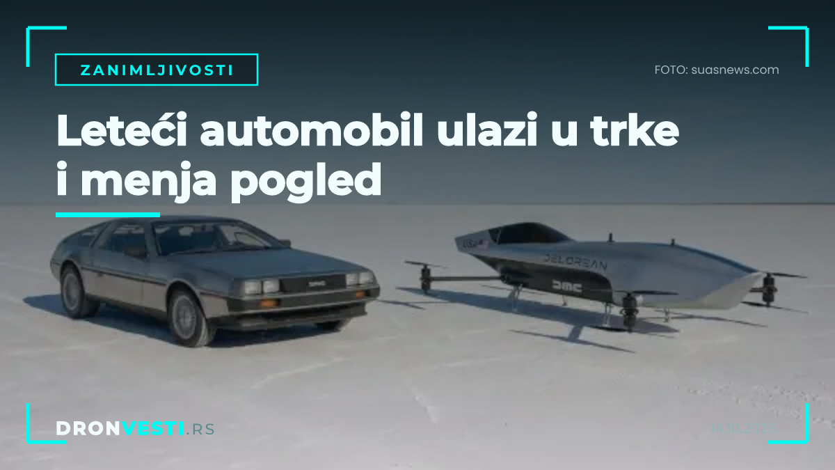 leteći automobil Airspeeder u trci