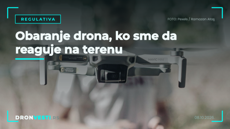obaranje drona iznad zone požara i policijske intervencije