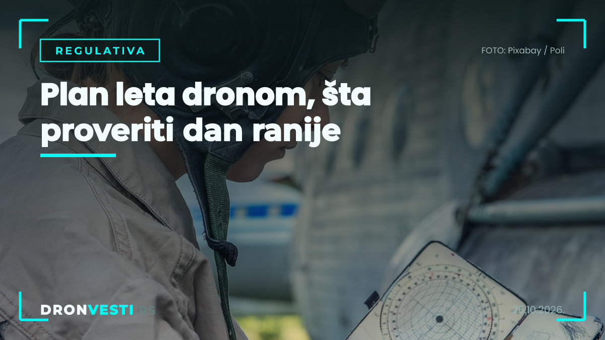 Plan leta dronom, provera lokacije, vremena i opreme pre posla u Srbiji