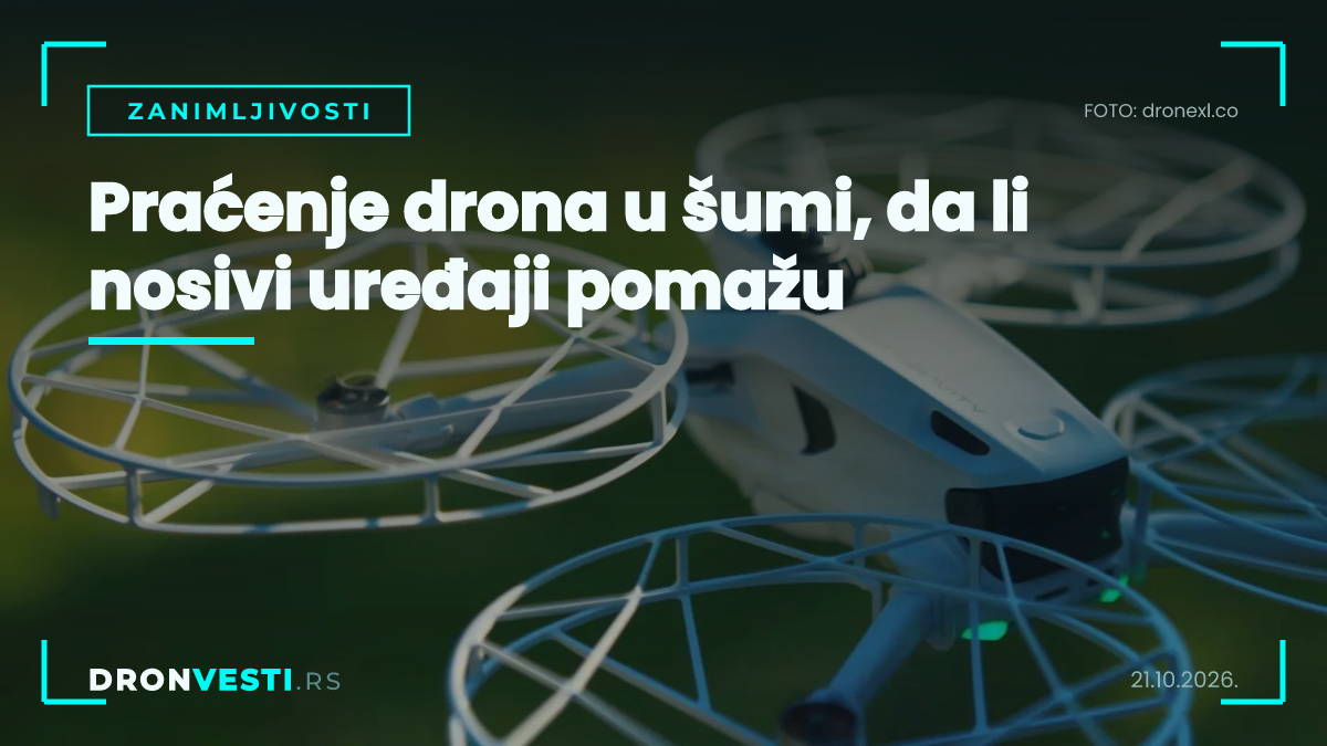 praćenje drona uz sat i prsten u šumi