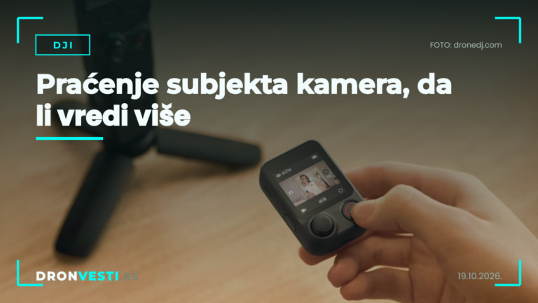 praćenje subjekta kamera na DJI Osmo Pocket 4 tokom snimanja u pokretu