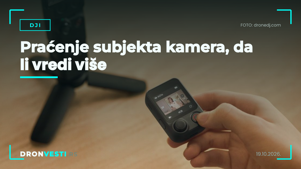 praćenje subjekta kamera na DJI Osmo Pocket 4 tokom snimanja u pokretu