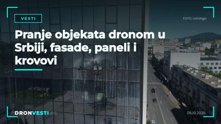 Pranje objekata dronom u Srbiji, fasade, paneli i krovovi