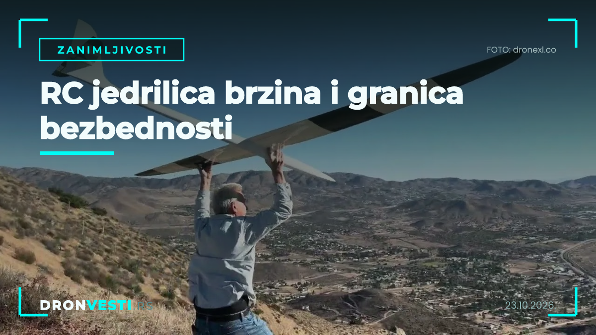 RC jedrilica brzina u ekstremnom letu iznad planinskog grebena