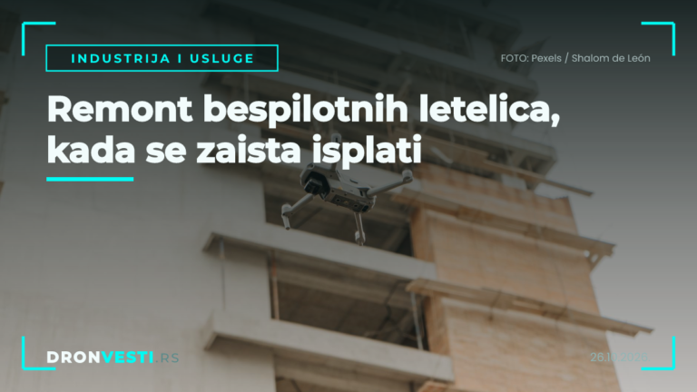 remont bespilotnih letelica na profesionalnom dronu u servisu