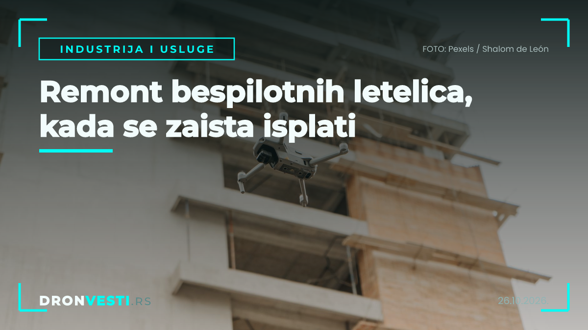 remont bespilotnih letelica na profesionalnom dronu u servisu