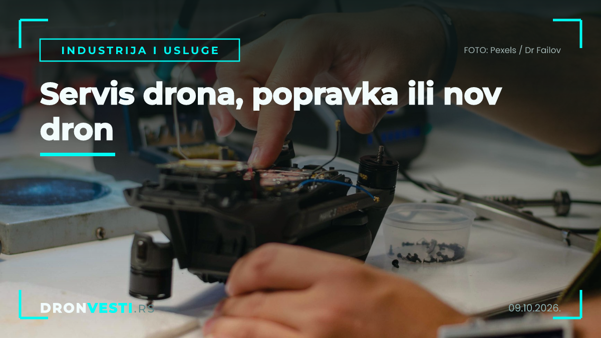 servis drona u Srbiji, pregled gimbala, elisa i ruke