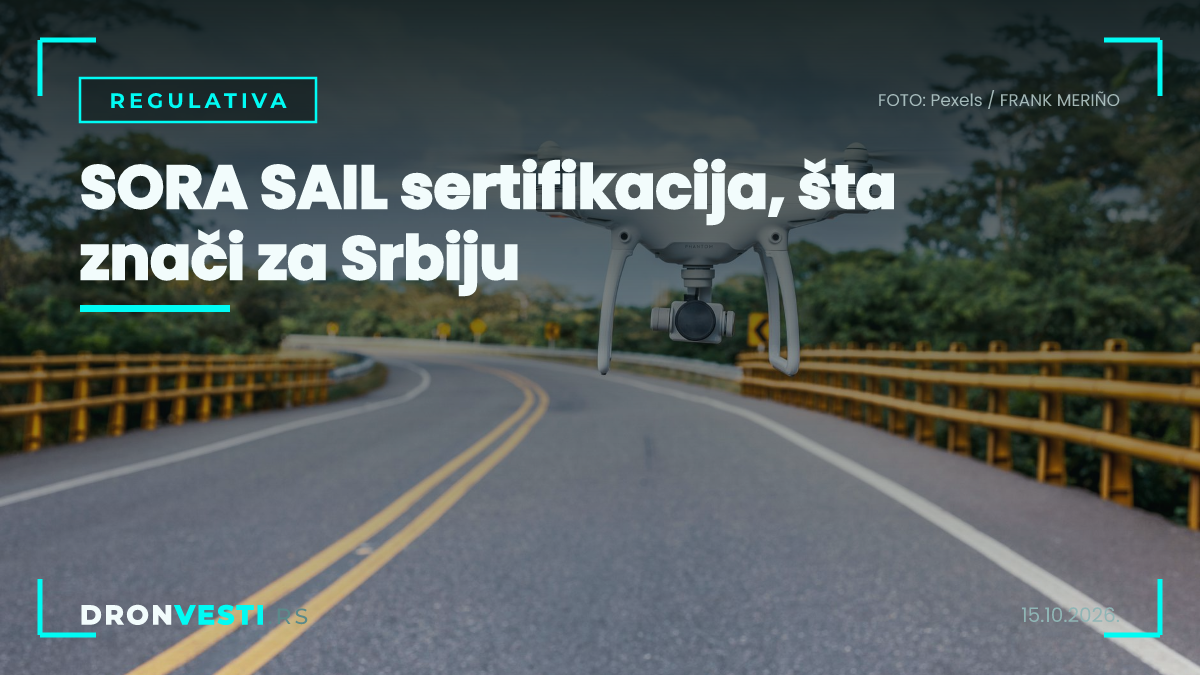 SORA SAIL sertifikacija i padobranski sistem za komercijalni dron