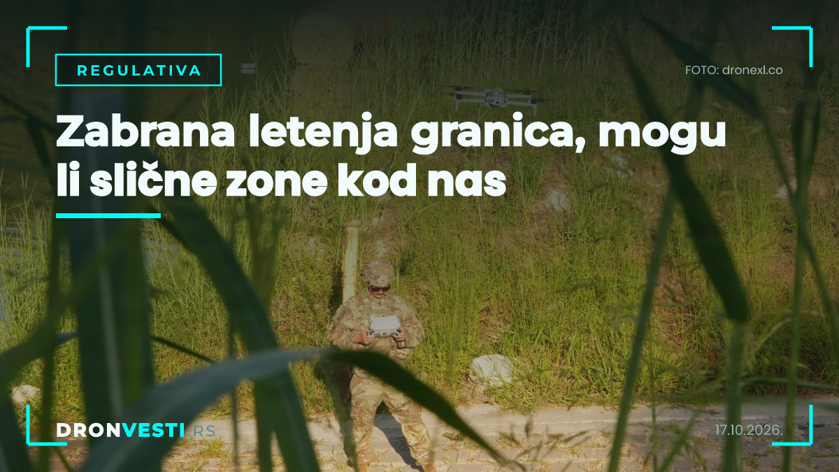 zabrana letenja granica na digitalnoj mapi za dron pilote